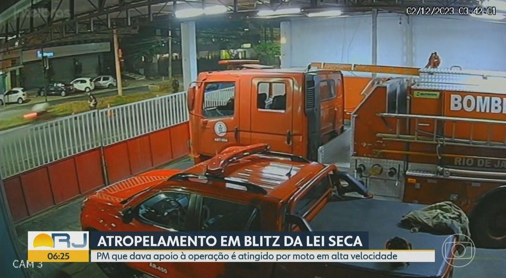 Sem carteira de habilitação e com moto sem placa, militar da Aeronáutica fura blitz e atropela PM na Ilha