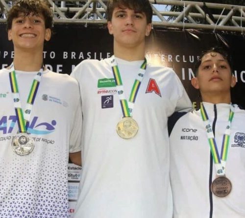 “Tubarões voadores: jovens atletas brilham no Campeonato Brasileiro e conquistam o pódio”